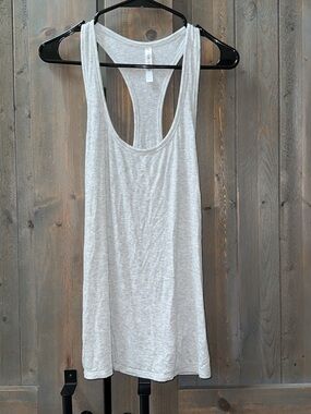 Fabletics Heather Gray Racerback Tank Top - Large